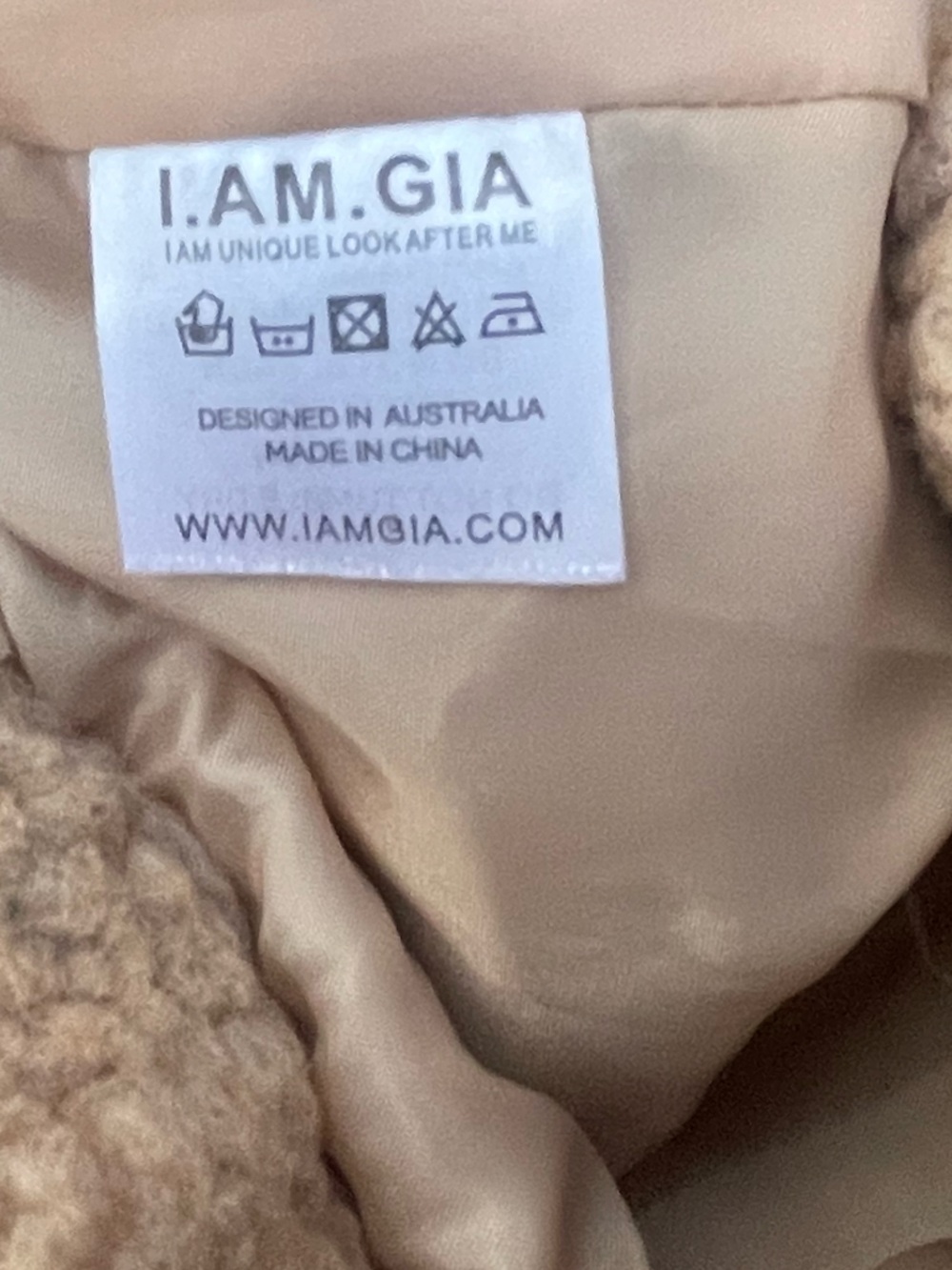I.AM.GIA Teddy Sherpa Jacket in Camel - Picture 8 of 8